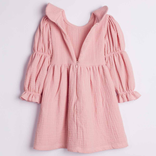 Vestido para niña Nicol 224286 muselina 100% algodón manga larga