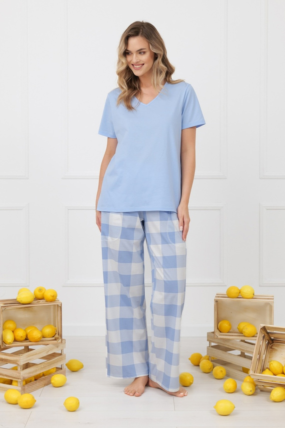 Pijama mujer MIKA Italian Fashion 100% algodón pantalón largo