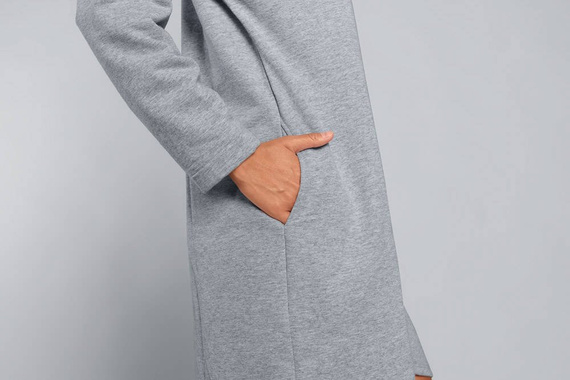 Grafi Bata de mujer con cremallera Italian Fashion- melange