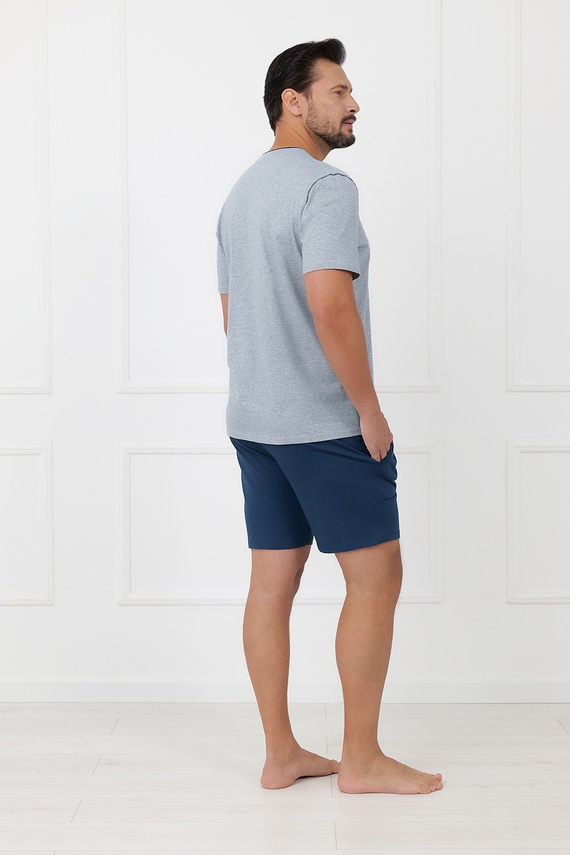 Pijama hombre Devon Italian Fashion algodón manga corta melange