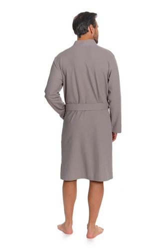 Bata masculina Doctor Nap 7421 Waffle ligera de waffle, atada hasta la rodilla