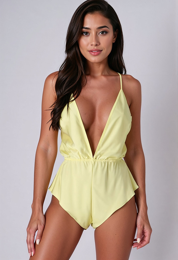 Sensie Body Lemon Passion amarillo - elegante body para mujer