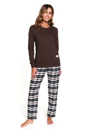 7333 Doctor Nap pijama de mujer - algodón y franela, pijama cálido brownie