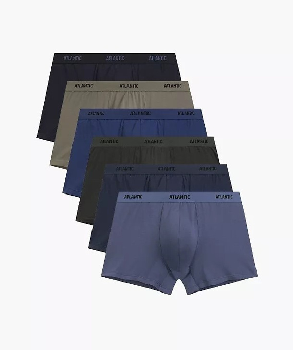 Bóxers para hombre Atlantic 6SMH-004 A6 multicolor – pack de 6, 95% algodón, ajustados