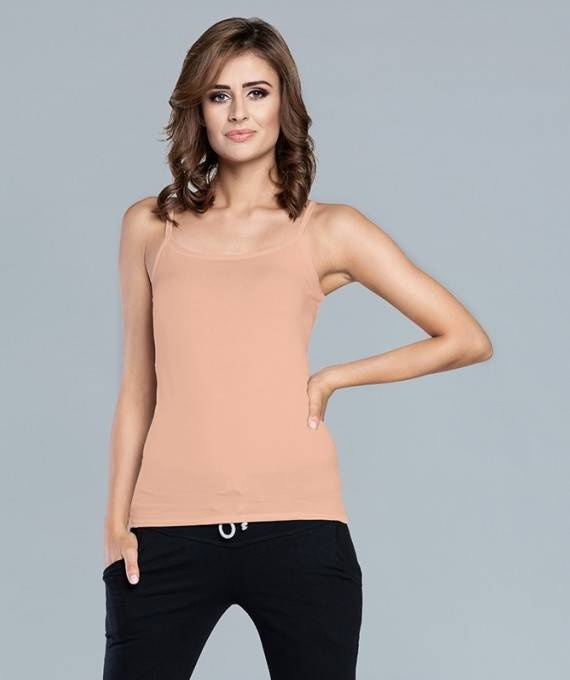 Camisa Ibiza Tirantes estrechos Mujer Moda Italiana - verde lima