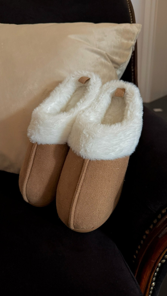 Sensis Sanna zapatillas de casa para mujer de ante con pelo y suela de goma