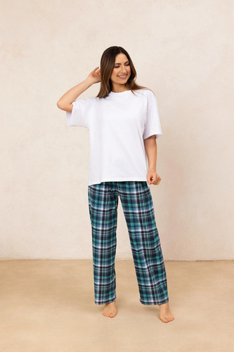 Pijama de señora Regina 725/25 verde - algodón, manga corta, cómodo y elegante