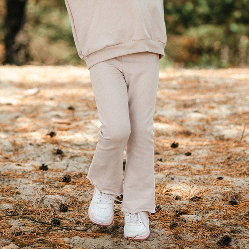 Leggings para niños Simply Comfy Eevi beige - 100% algodón, cómodos y con estilo
