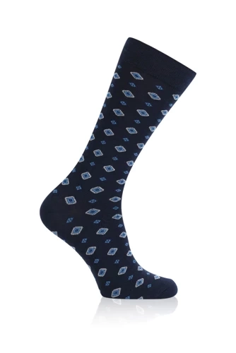 S177D Rajmund Calcetines largos de hombre Italian Fashion - azul marino