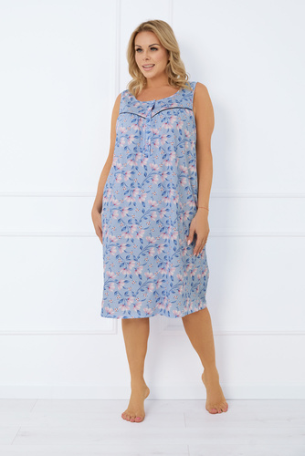 Camisón Facelia desabrochado, tirante ancho Moda Italiana - estampado