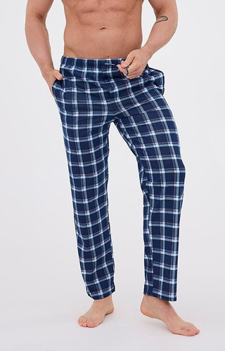 691/61 Pantalón de pijama Cornette hombre - largo, a cuadros, algodón