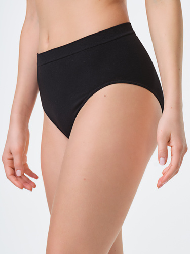 Spiman NATURE Nero Braguitas de Bambú de Cintura Alta Transpirables y Cómodas