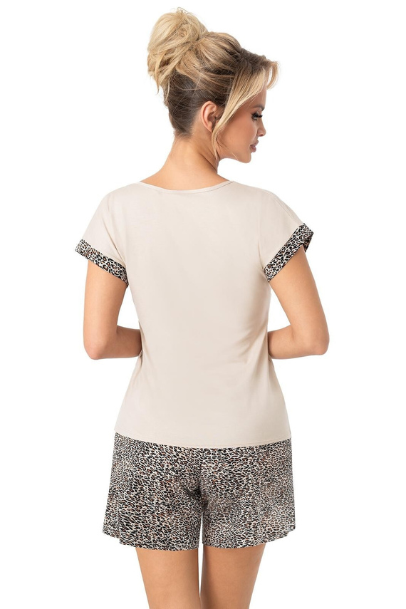 Omari Shorts Pijama de mujer Donna beige - manga corta, viscosa, ligero y femenino