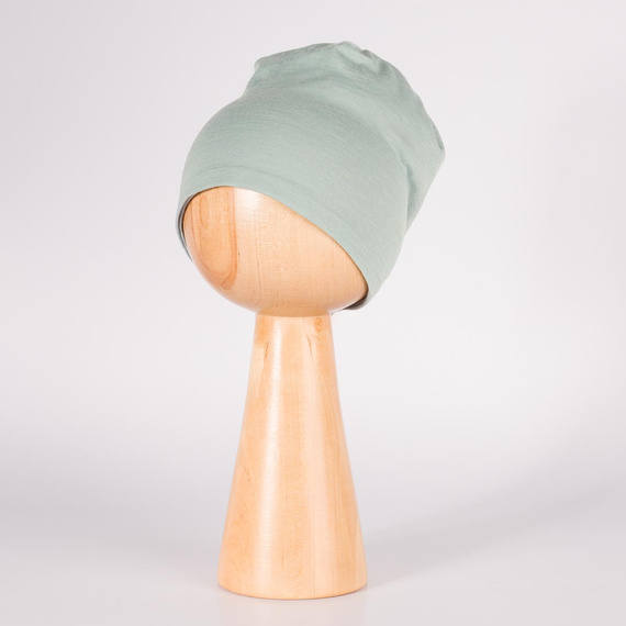229120 Nicol Gorro Merino 100% lana infantil de doble capa - verde