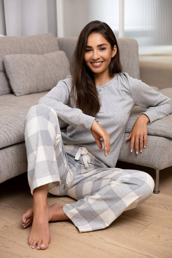 Sensis Vesper Pijama de mujer - gris-crema