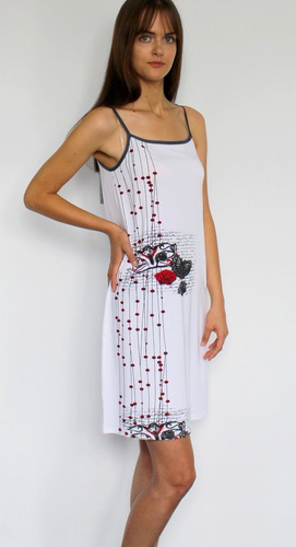 428 Camisón sin tirantes Alejandra III Forex - blanco