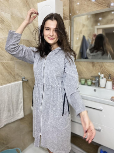 498 Macarena II Bata corta de mujer Forex - light melange