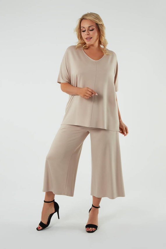 Soler Blusa manga corta Moda Italiana - beige