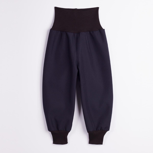 Nicol Pantalones 229054 softshell infantiles con forro polar, cintura alta y puños - azul marino