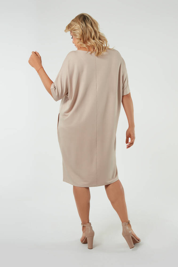 Soler túnica de manga corta para mujer Italian Fashion - beige