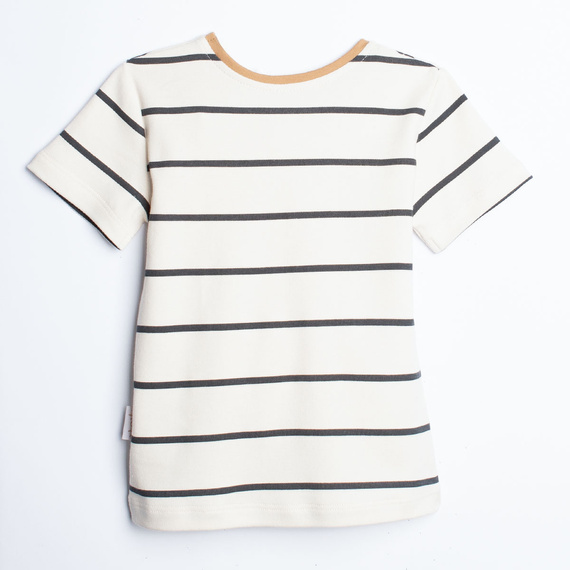Nicol Olo 222138 camiseta de niño a rayas 100% algodón crema