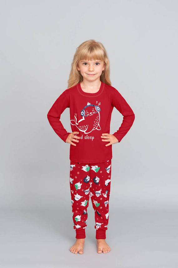Kasjana Pijama de niña Italian Fashion- rojo/estampado rojo