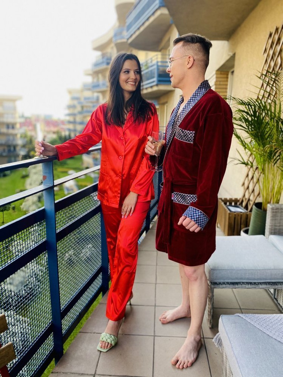 772 Bata de hombre Bonjour forex - granate