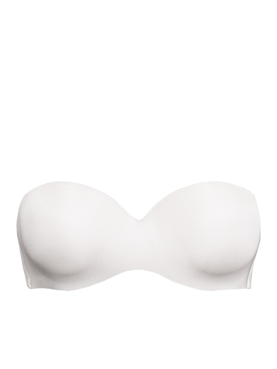1580 Sujetador push-up Fantastic - bandeau, microfibra Sielei blanco