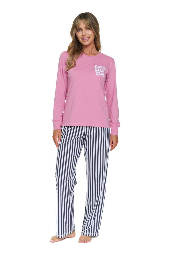 Doctor Nap 7523 Apres Sleep Pijama de mujer 100% algodón rosa con rayas