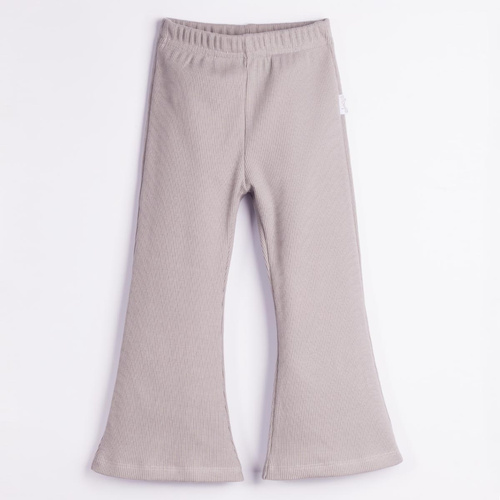 Nicol Tosia 225210 Pantalones campana para niña acanalados gris algodón