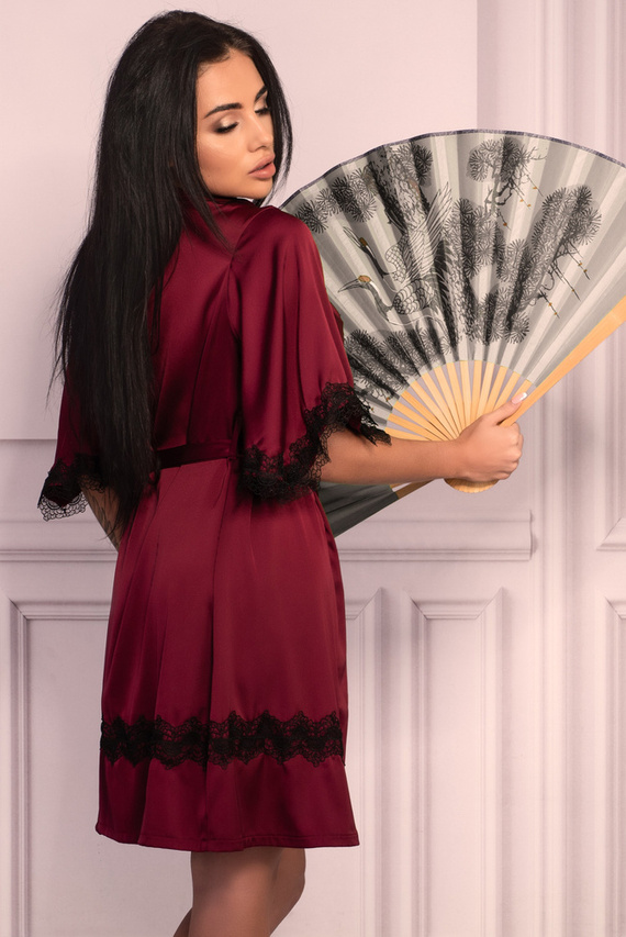 Aresmina LC 90564 Cereza Caoba Colección bata mujer LivCo Corsetti