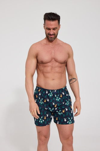 Bóxer masculino 001/199, 011/199 Cornette Classic Playboy azul marino suelto 100% algodón