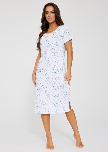 Camisón Cornette Florence 2 ecru – 100% algodón, estampado floral