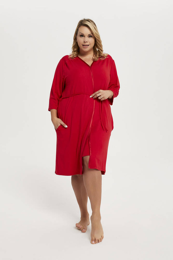 Song Albornoz de señora manga 3/4 Moda Italiana - rojo