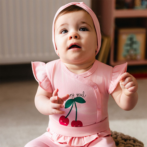 Body bebé Eevi Cherry manga corta algodón elástico cómodo