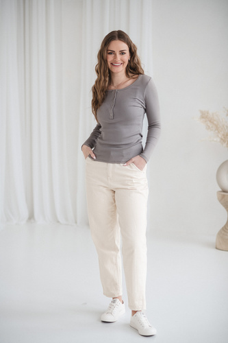 Tummy Milk&Love camiseta premamá y lactancia viscosa gray