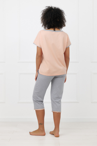 Pijama Sabrina Italian Fashion 100% algodón – manga corta, pantalón 3/4