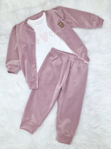 Bambarillo Tres Corazones body crudo para bebé - algodón, punto elástico, perfecto para el chándal "OSO