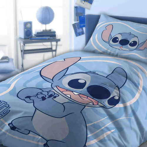 Ropa de cama infantil Faro Lilo i Stitch 100x135 algodón + funda 40x60