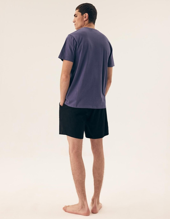 Pijama de hombre 43032 Mick Henderson azul- algodón, manga corta, en caja