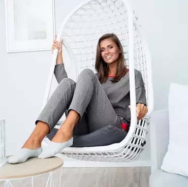 Pijama de mujer Accent largo. manga, longitud. pantalones Italian Fashion - melange oscuro