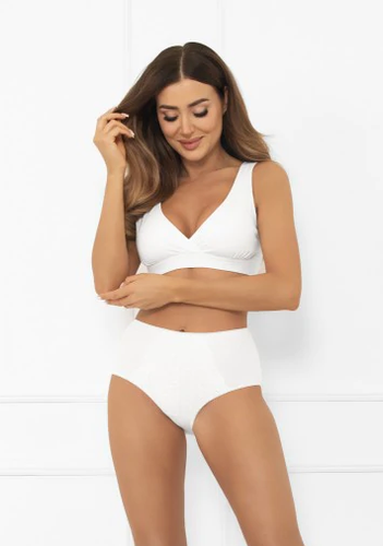 Libra maxi bragas de mujer con acento de encaje | Moda Italiana blanco
