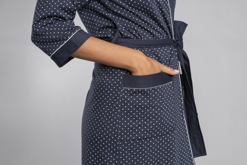 Albornoz de señora Montana Italian Fashion - azul marino