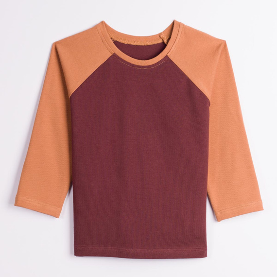 228143 Nicol FARMA Camiseta raglán para niño algodón marrón oscuro