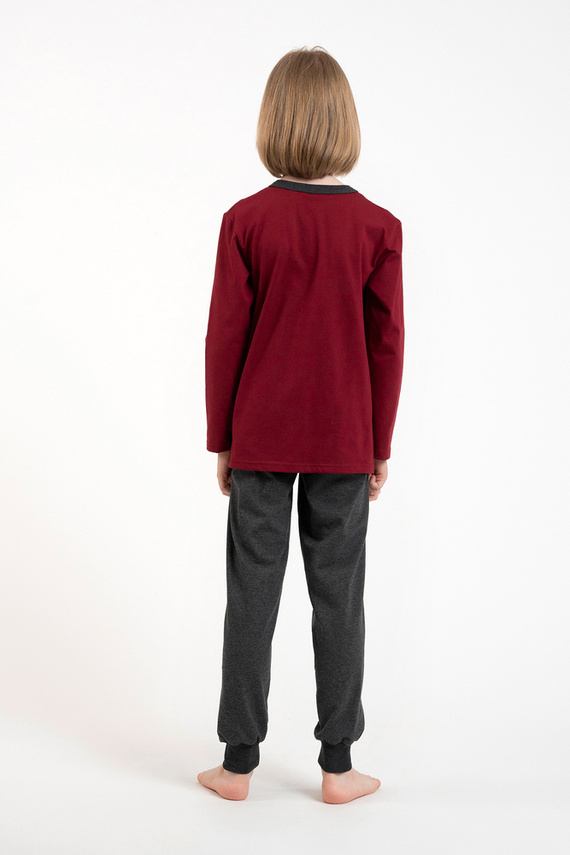 Morten Pijama de niño Moda Italiana burdeos/c.melange