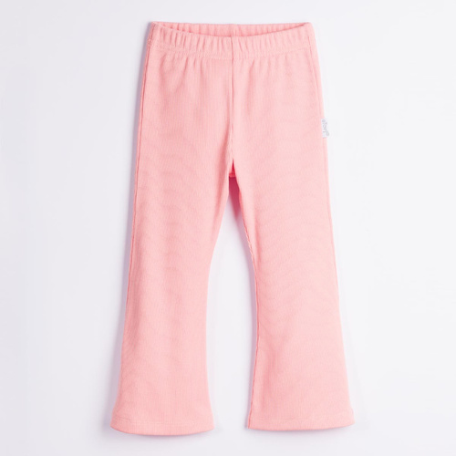 Nicol Tosia 225211 Pantalones campana para niña acanalados color salmón algodón