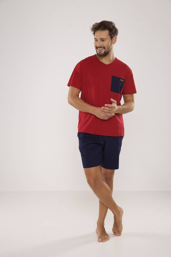 646 Kevin Pijama de hombre De Lafense - granate