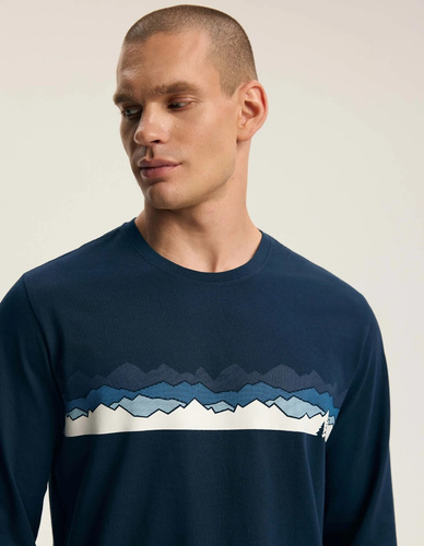 Henderson Froze 45492 Pijama larga para hombre 100% algodón azul marino