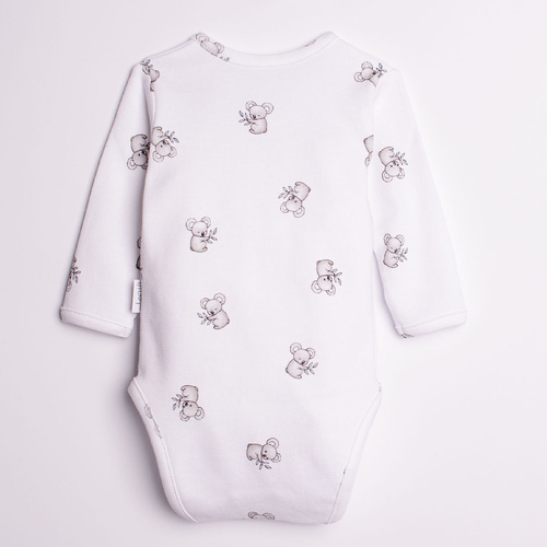 Body cruzado Nicol Figo 223096 100% algodón Koala manga larga