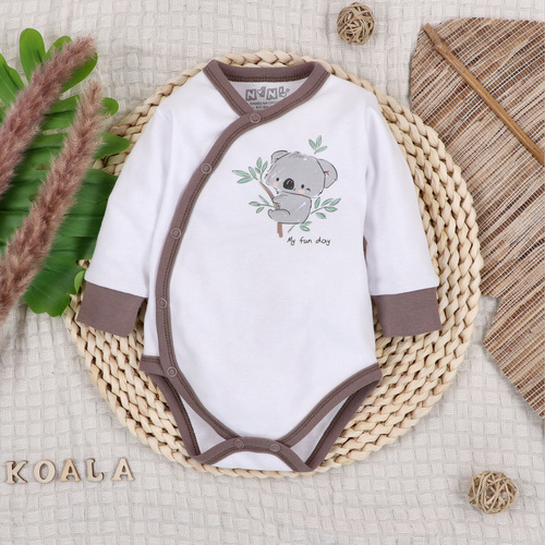 ABN-5202 Body cruzado Nini Sweet Koala blanco 100% algodón orgánico
